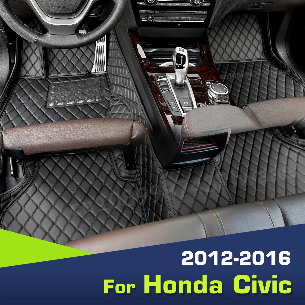 

Автомобильные коврики для Honda Civic 2012 2013 2014 2015 2016, автомобильные подушечки для ног, автомобильный ковер, аксессуары для интерьера