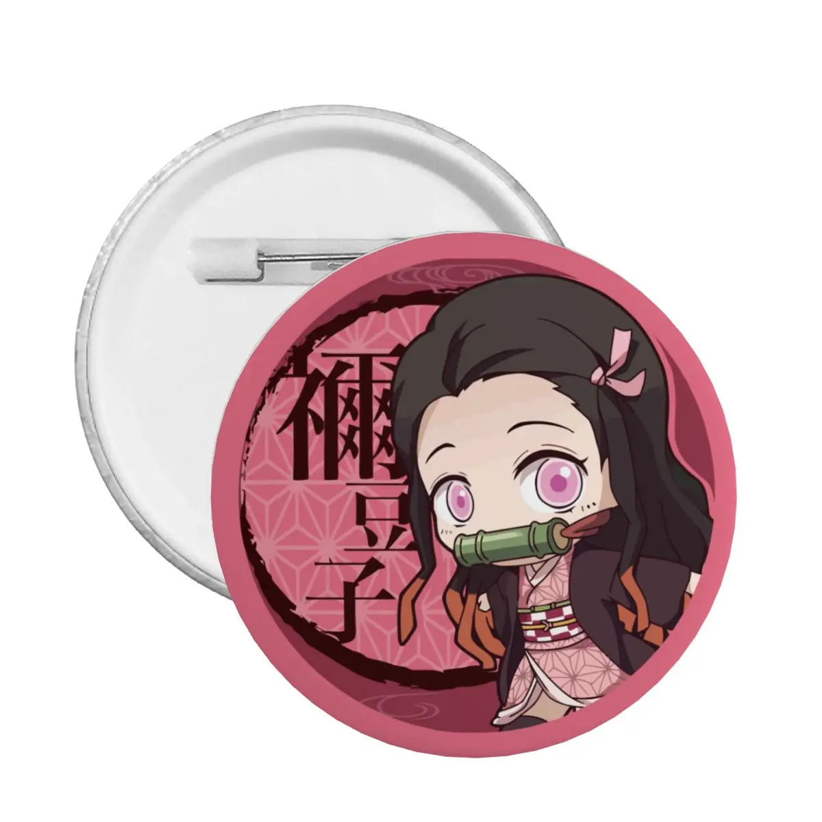 Kimetsu No Yaiba Nezuko Pin Back Buttons for Clothes Customizable Demon Slayer Anime Manga Badges Brooches Pinback