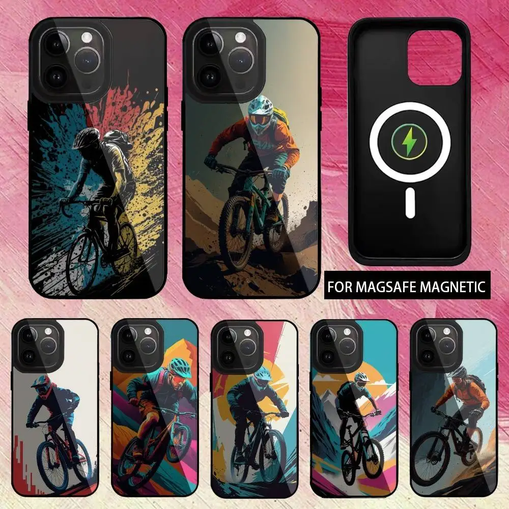 

M-Mountain12 Bike B-Bicycle Phone Case For iPhone17,16,15,14,13,12,11 Plus,Pro Max Magnetic For Magsafe Wireless Charging