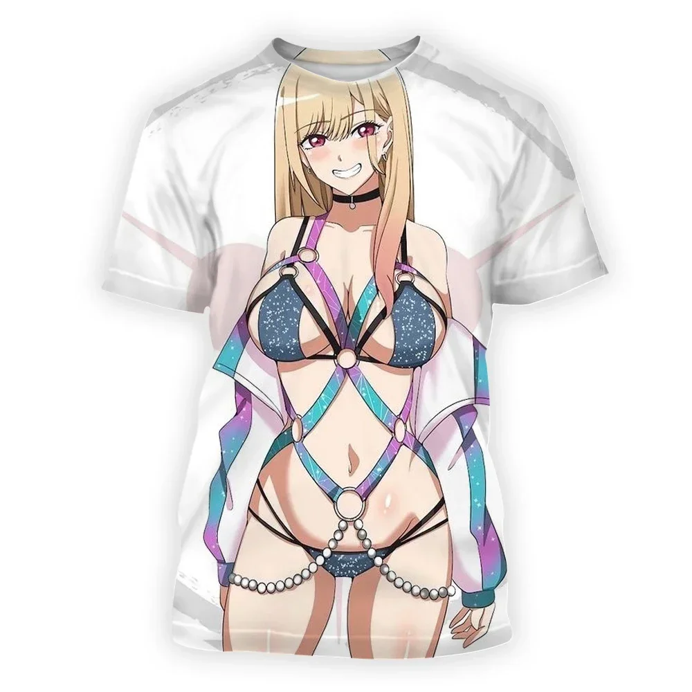 Men 3D Printed Sexy Girl Ahegao T Shirt Manga Hentai Loli Tee Anime Exposed Bikini Swimsuit Sweatshirt Women Casual Outdoor Tops