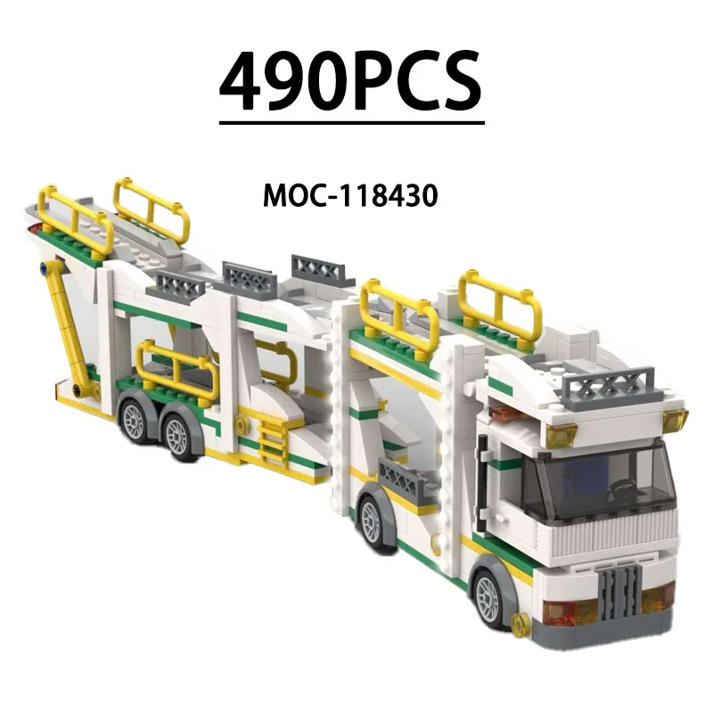 

Конструктор MOC-118430: Модель-транспортер для автомобилей, 490 деталей, развивающая игрушка для детей, подарок на День рождения, Рождество, Новый год