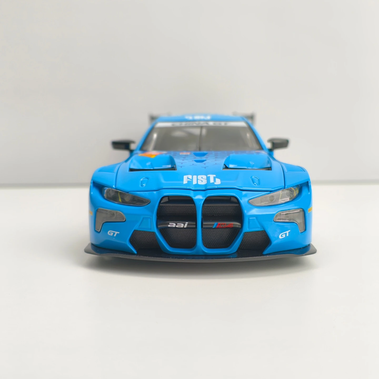 1: 24 simulation BMW M4 GT3 alloy rally car model, car ornament collection, sound and light feedback supercar model