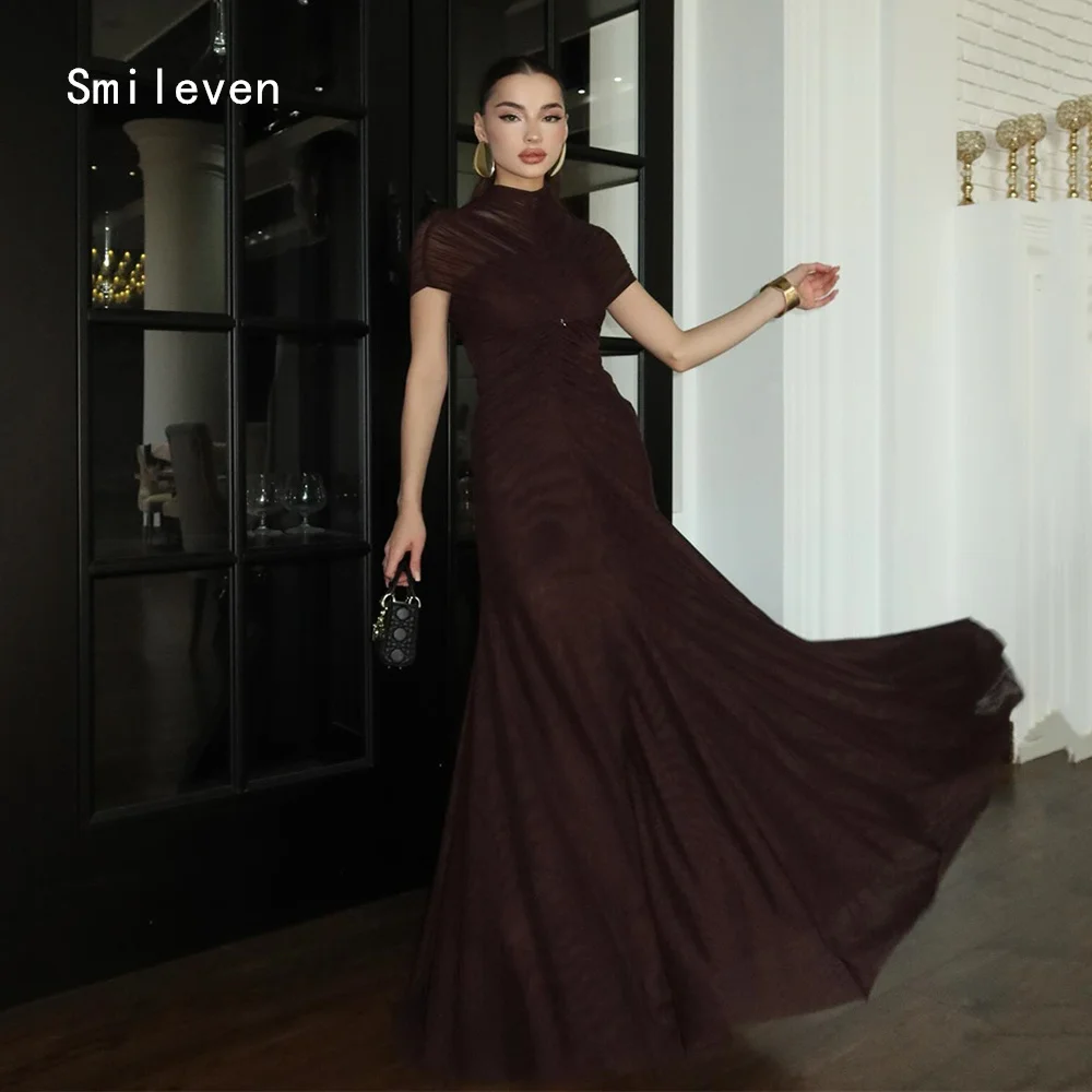

Smileven Luxury Brown Mermaid Prom Dress Scoop Evening Gowns Elegant Occasion Dress Customized 2026