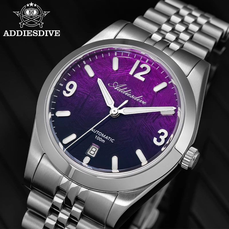 ADDIESDIVE New Automatic Mechanical Watch AD2547 Top Brand Sapphire Glass Men Wristwatch Luminous 100m Waterproof Sports Watches view 3
