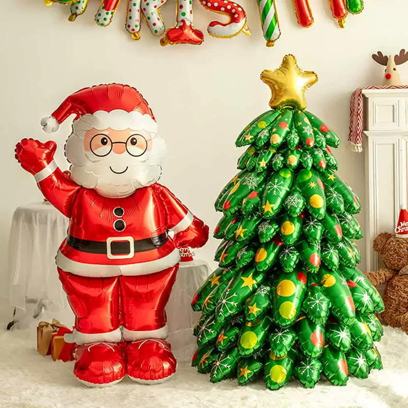 1 Pcs Extra large Christmas Stand Foil Balloon Santa Claus Snowman Decoration Christmas Eve New Year Party Decoration Supplies