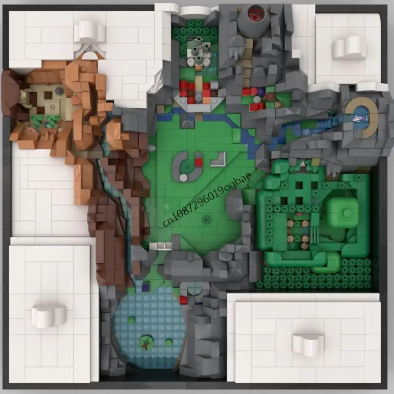 2558PCS 영화 게임 젤다의 전설 시리즈 오카리나 오브 타임 하이룰 지도 모델 DIY 창의력 아이디어 어린이 장난감 조립 퍼즐 선물