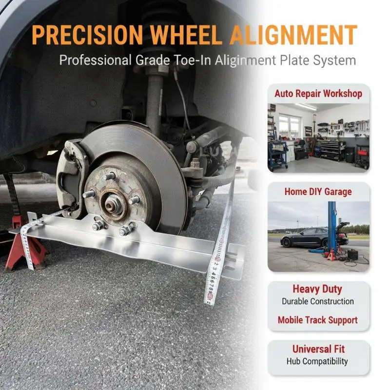 Wheel Alignment Toe Tool Plate 1PC Non-Slip Surface High Accuracy for DIY Vehicle Repair Small Garage Use