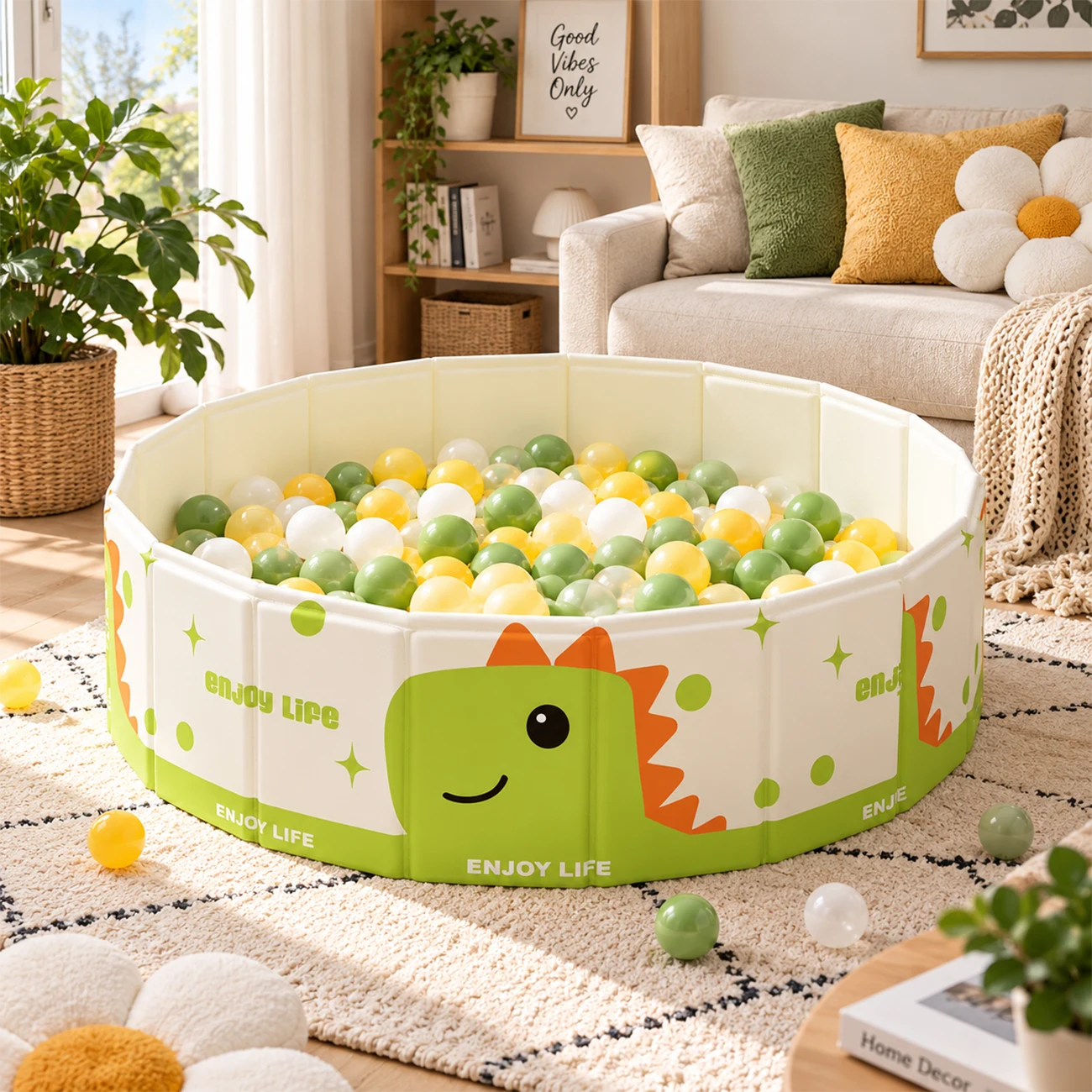 1PC Portable Ball Pit Foldable Ball Pool Large Round Indoor Playpen Activity Area Easy Storage Lightweight Design
