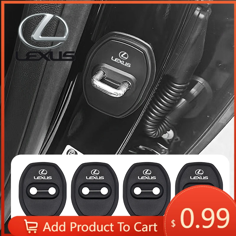 

Наклейки для интерьера автомобиля, 4 шт., защитные силиконовые накладки на дверные замки, аксессуары для Lexus ES NX IS RX GX470 LS400 LX470 LX570 RC350 UX2