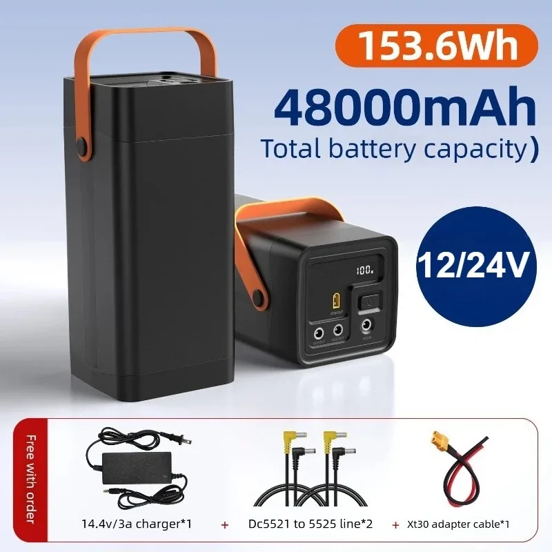 

12V/24V 6Ah/12Ah Large Capacity LiFePO4 Battery 32700 Cell Solar Charging Portable Outdoor Battery
