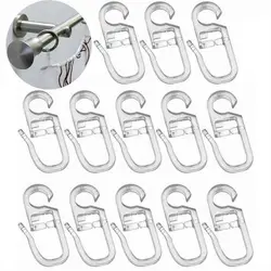 20 Pcs Transparent White Curtain Hooks Plastic Durable Curtains Fixing Sliding Hook Simple Curtains Accessories Home Decor