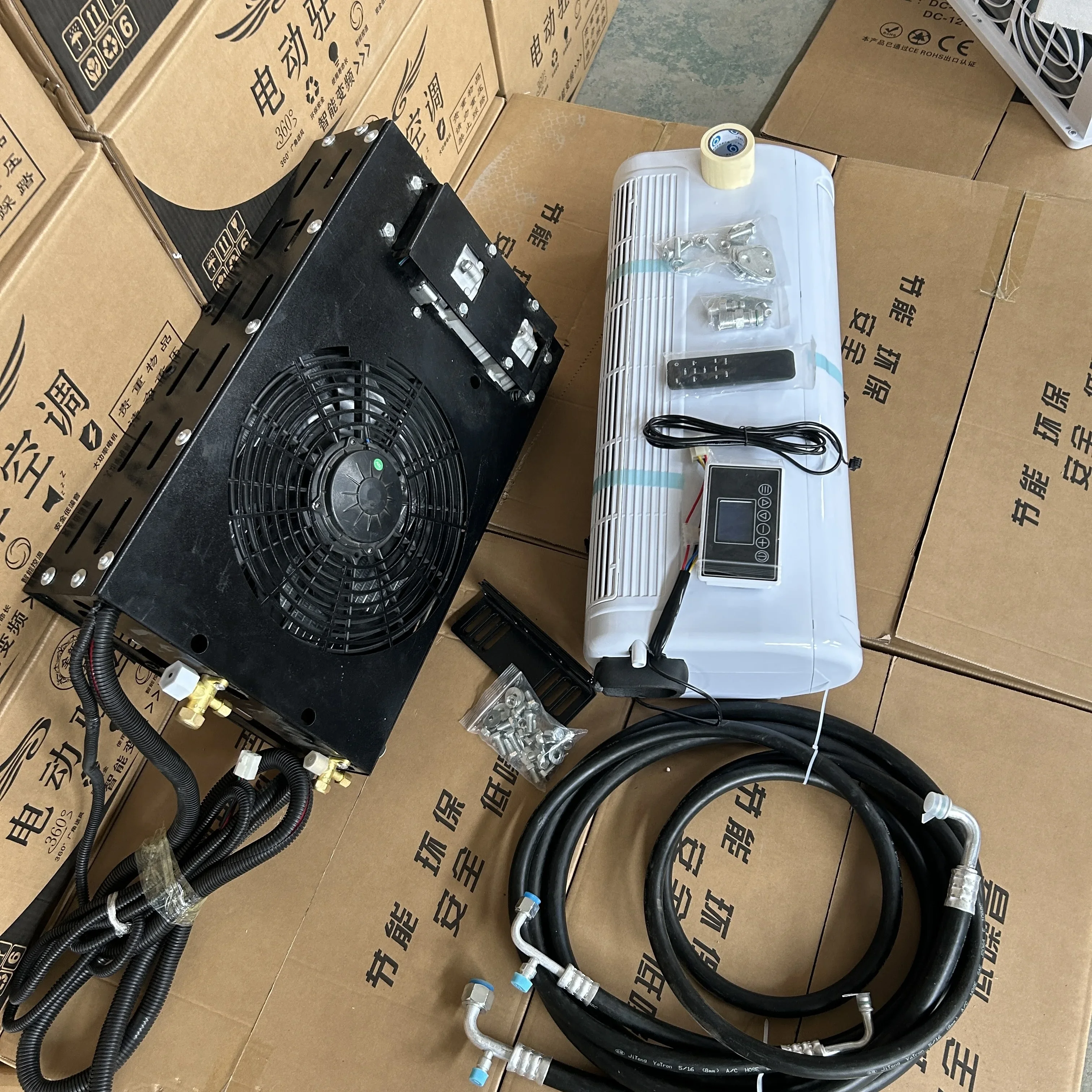 Universal Air Conditioner Car Air Conditioner 12V Universal AC 3 Flow Speed Air Conditioning Evaporator for Car RV