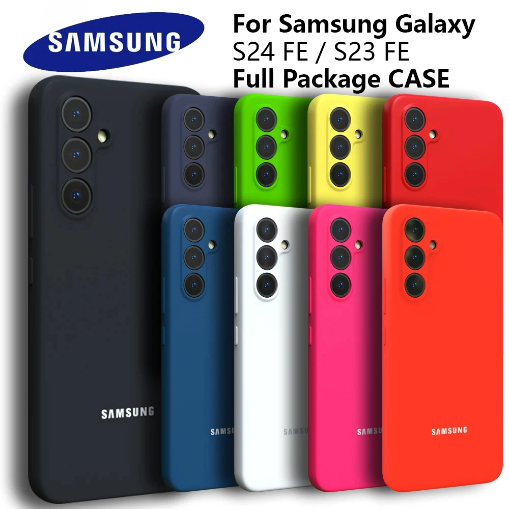 For Samsung Galaxy S24 FE S24 Ultra Case Silky Silicone Cover Soft-Touch Back Protective Housing For S22 S23 FE PLUS S21 S20 S10