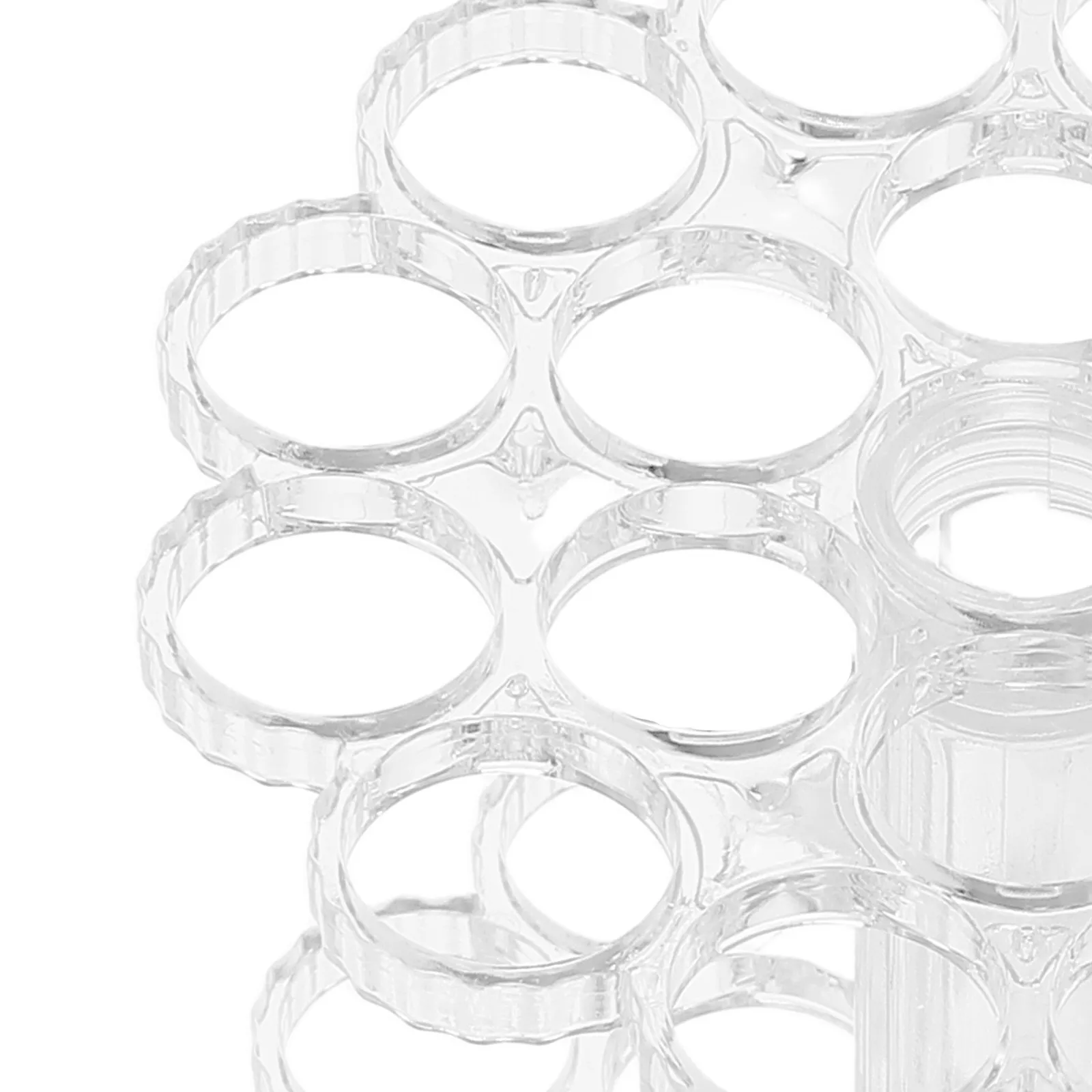 10Pcs Transparent Spiral Ikebana Stem Holder 19-Grid Flower Stem Holder Insert DIY Floral Arrangement Bracket Vase Flower