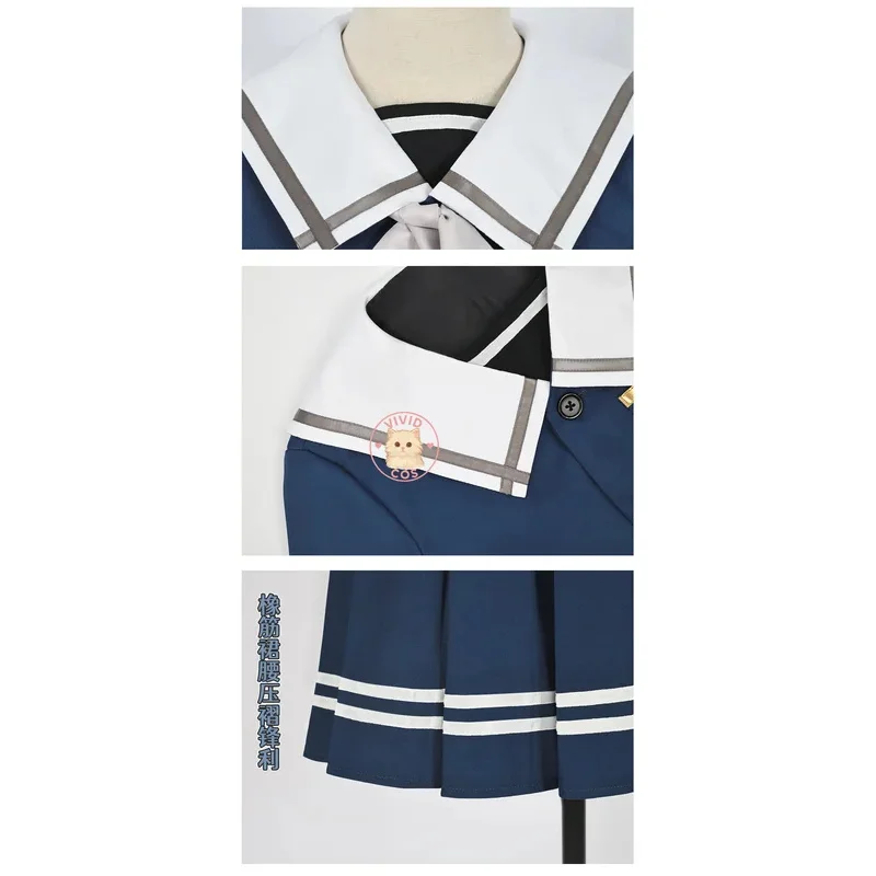 دريم لاند! Ave Mujica Wakaba Mutsumi تأثيري لعب الأدوار زي Mortis أنيمي الأزرق زي مدرسي فستان للنساء Comic Conx #4