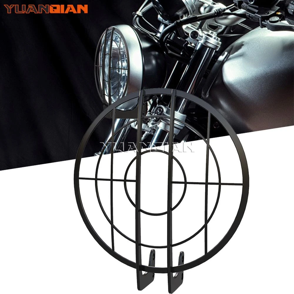 

RNineT For BMW R Nine T R1200 NINE-T Scrambler Urban GS Pure RACER Accessories Headlight Grille Guard Headlamp Cover Protector