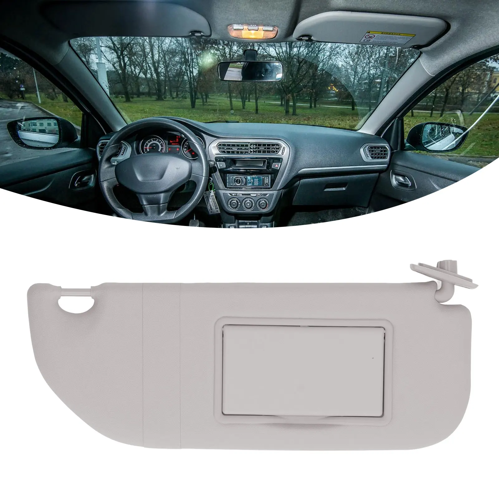 

1 шт. правый автомобильный солнцезащитный козырек в сборе 98038432DS аксессуары для интерьера Замена для Peugeot 301 для Citroen C3 автомобильные аксессуары