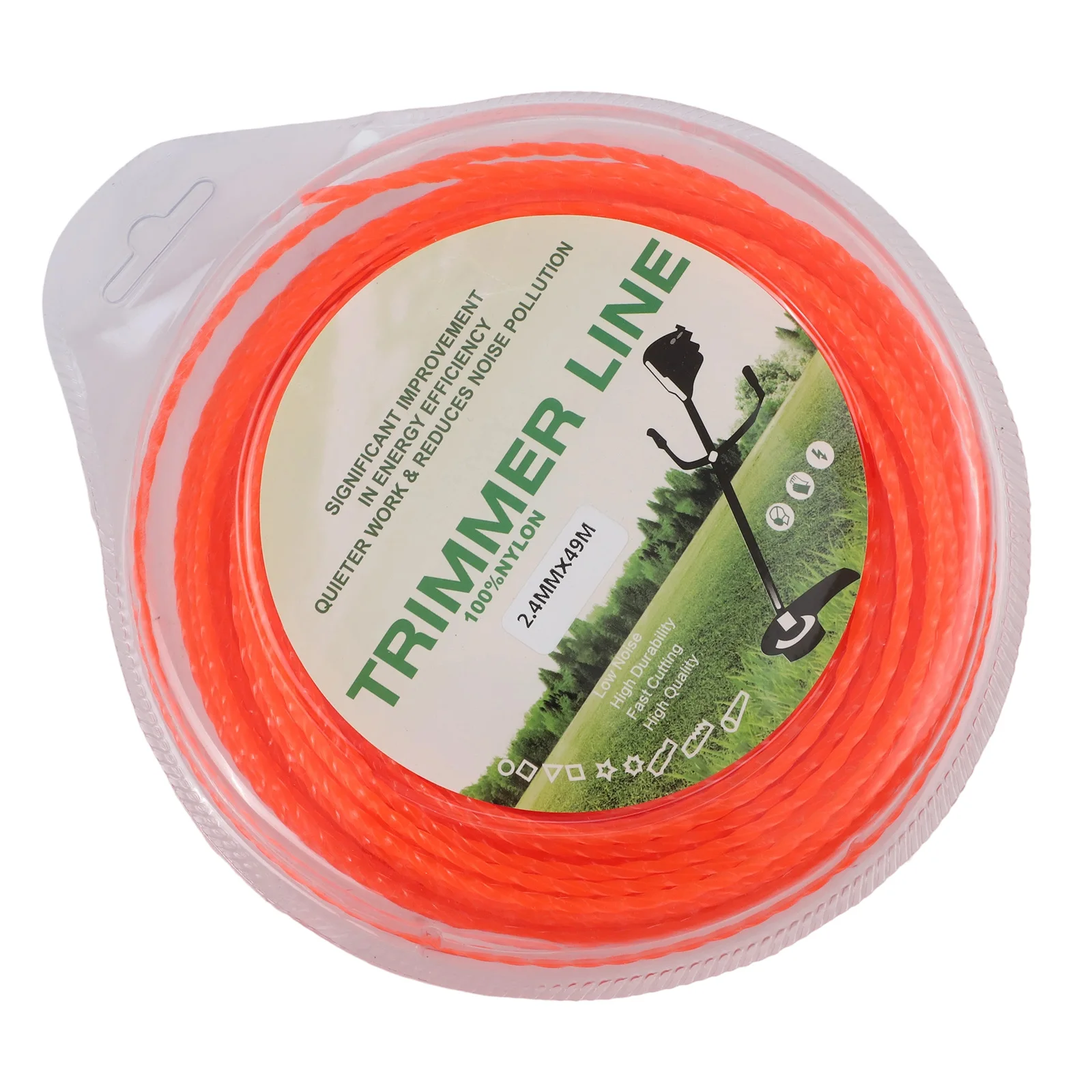 49m Mowing Cord 2.4mm X 49m Nylon Mowing Line Easy Installation Efficient Cutting Flexible Thickness Long Lasting Performance