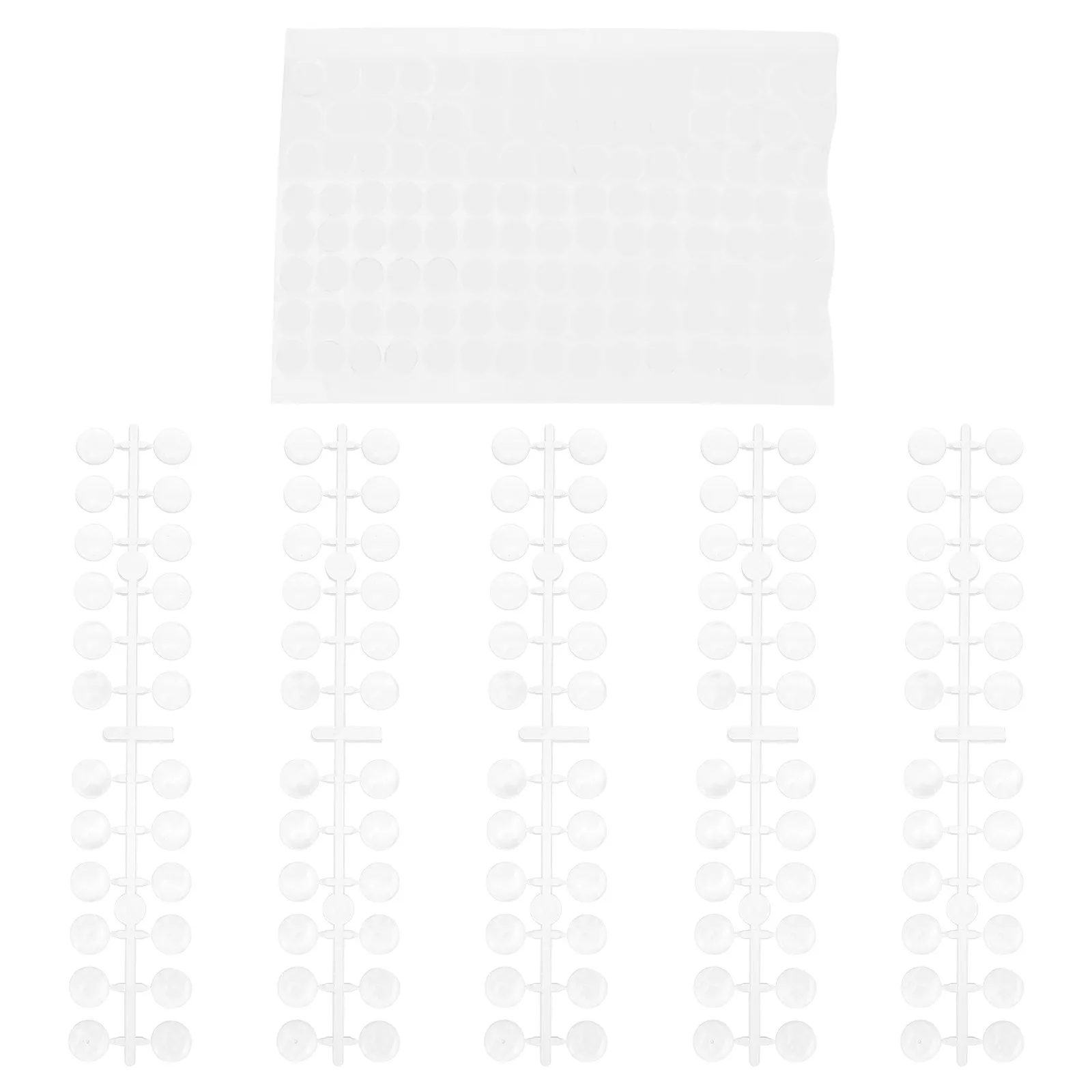 4Sets Round Nail Color Plate High-Quality White Base Manicure Color Chart for Salon DIY Practice Nail Art Sample Display Board