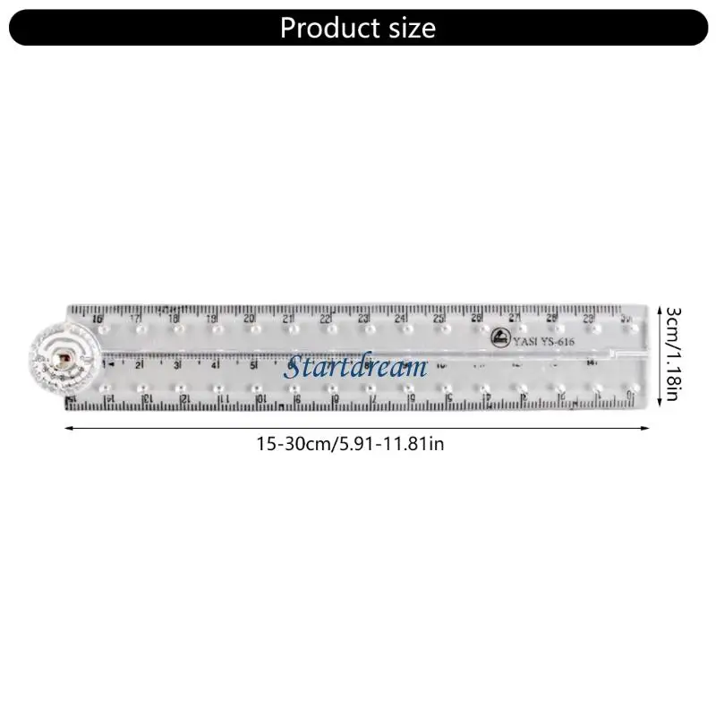 أداة قياس مرنة وواضحة وقابلة للنقل مع مؤشرات محززة للمهندسين المعماريين الطلاب K92C #6