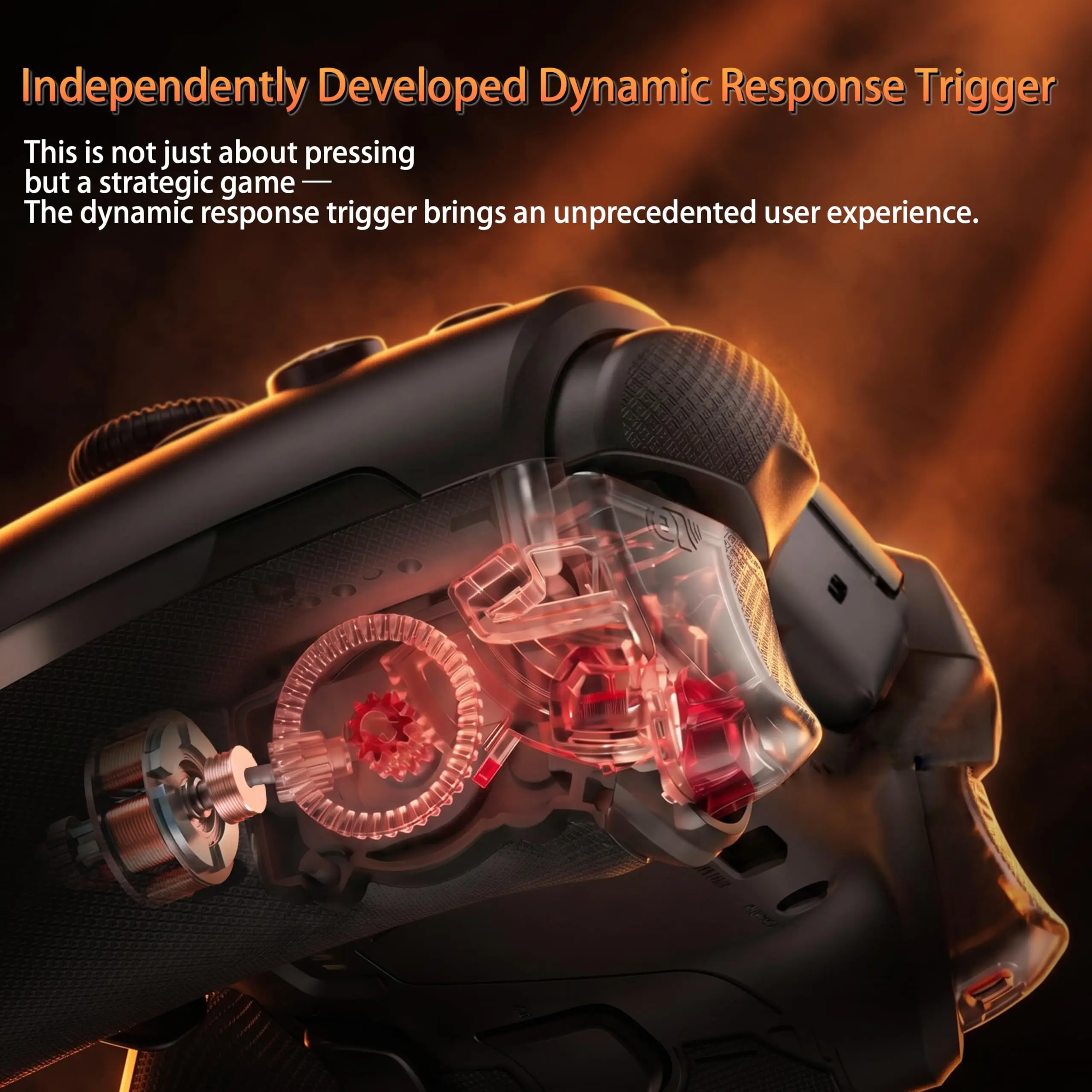 Kontroler do Playstation 5 PS5/PC, 6-osiowy żyroskop, bezprzewodowy gamepad z haptyczną komunikacją sensoryczną, touchpad, czujniki Halla, wbudowany mikrofon, joystick do gier. — zdjęcie produktu 5