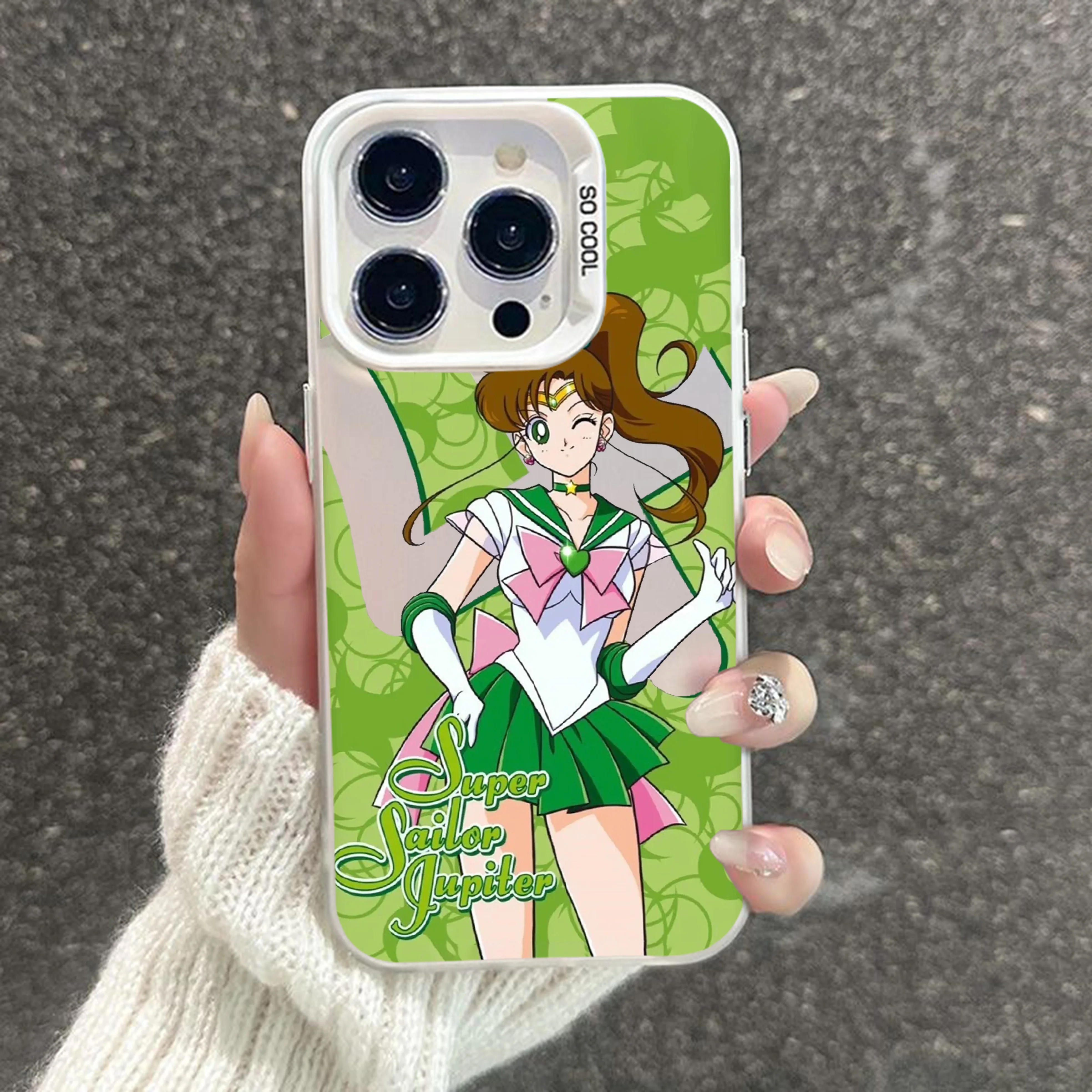 Cartoon Phone Case For S-Sailor Moons-iPhone 16 15 14 13 12 11 Pro Max X XR XSMAX 8 7 Plus Candy Matte Shockproof Back Cover