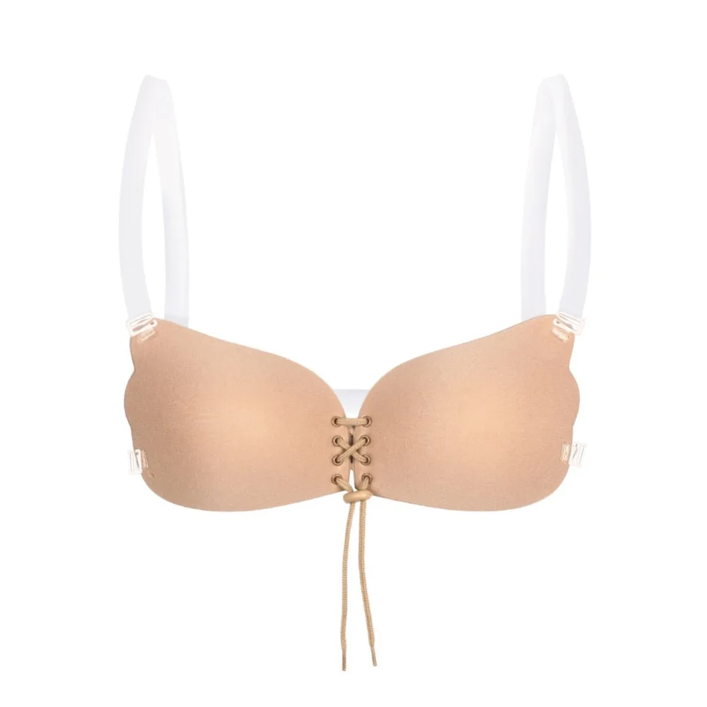 Reggiseno invisibile reggiseno Push Up in Silicone per abito da sposa reggiseno magico con spalline trasparenti Top intimo Bralette senza schienale