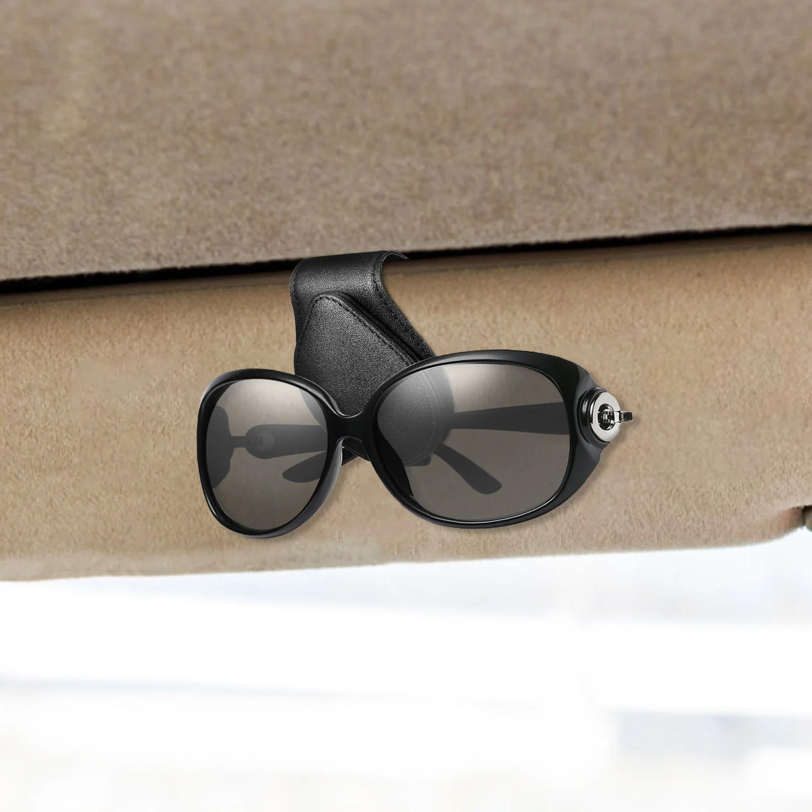 

Car Visor Sunglasses Holder Magnetic Clip Soft PU Material Eyeglasses Organizer Auto Sunglass Clip for Driving