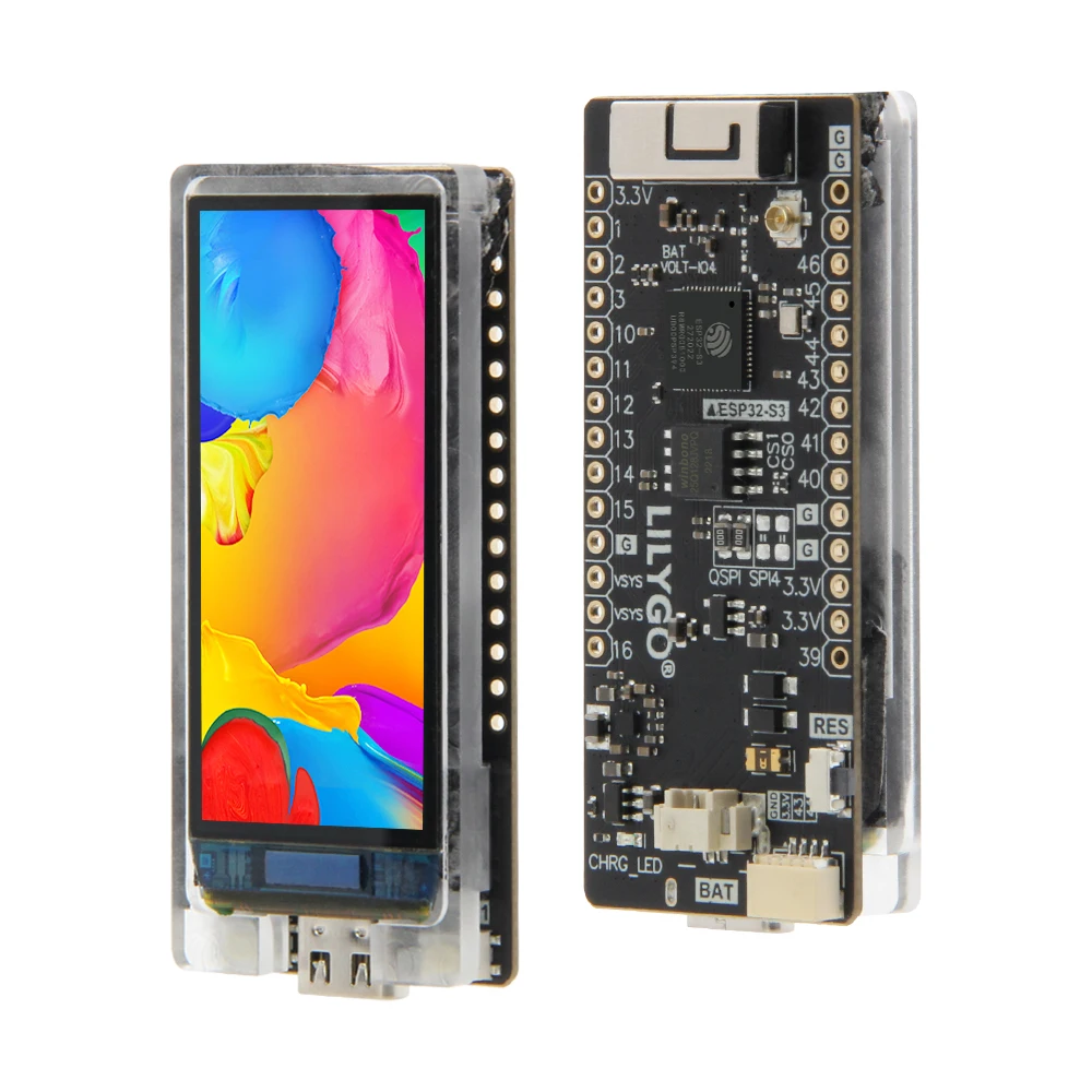 TTGO T-Display-S3 AMOLED ESP32-S3 WIFI for Bluetooth Development Board 1.91 Inch AMOLED Touch Display Module
