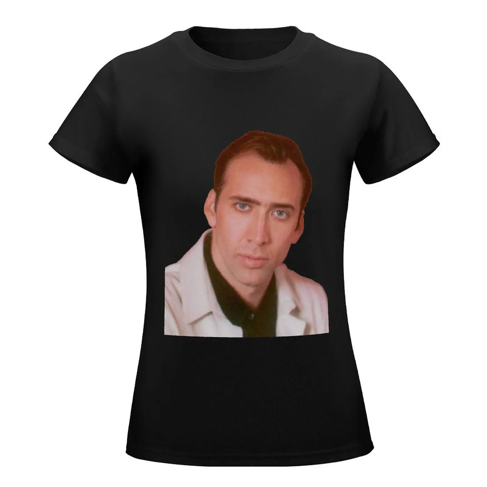 Nicolas Cage T-Shirt Female clothing summer top female western t-shirt dress for Women