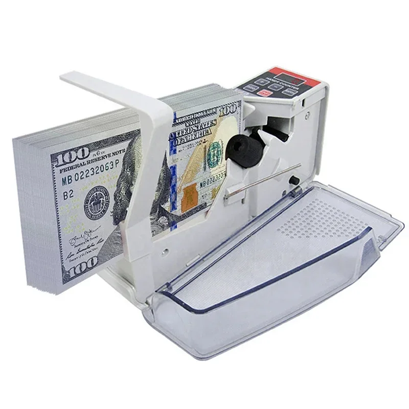 Portable Mini Handy Money Counter Worldwide Bill Cash Banknote Note Currency Counting Machine with LED Display Financial