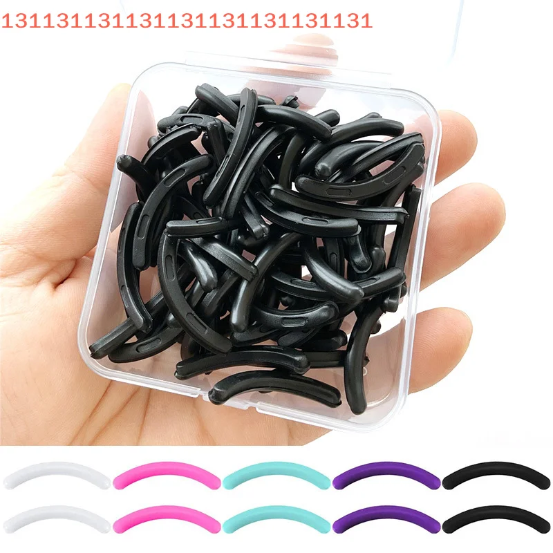 Colored Eyelashes Curler Replace Rubber 30pcs/box Black White Blue Elastic Eyelash Curler Replacement Rubber Strips Accessories