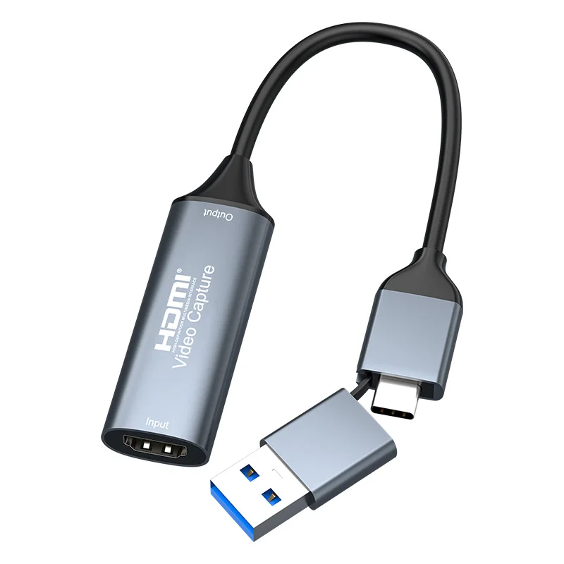 hit productHD for HDMI to Micro USB 2.0/3.0 USB-C Video Capture Card 1080p 30fps/4k 60fps Record Audio Live for OTG Devices MP4
