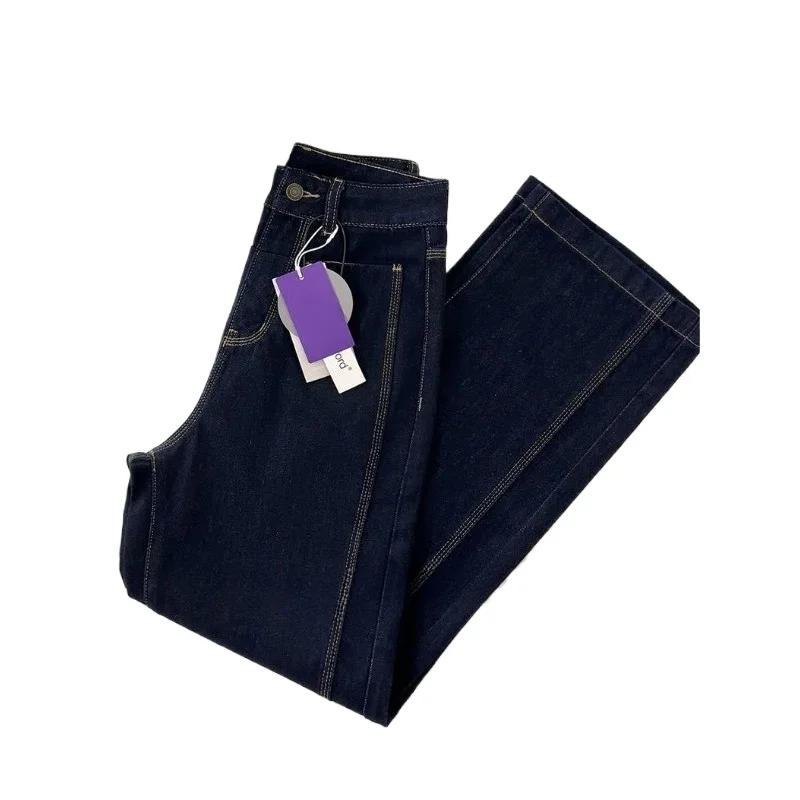 

Оригинальные брюки Scimitar премиум-класса цвета коровы, джинсы, женские осенне-зимние новые свободные и тонкие универсальные широкие брюки с высокой талией