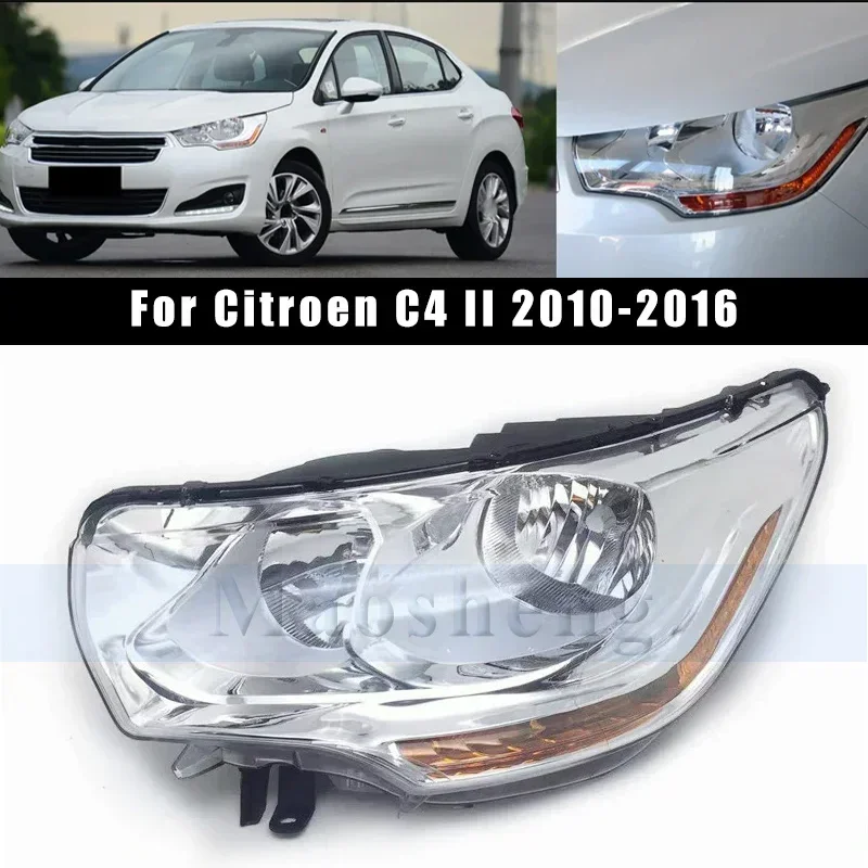 

Front Bumper Headlight Headlamp For Citroen C4 II 2010-2016 Head Light Head Lamp