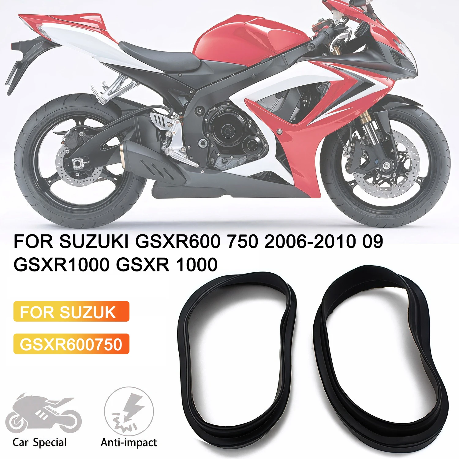 Motorcycle Ram Air Intake Tube Rubber For Suzuki GSXR 600 750 GSXR600 GSXR750 2006-2010 GSXR1000 GSXR 1000 2005-2008