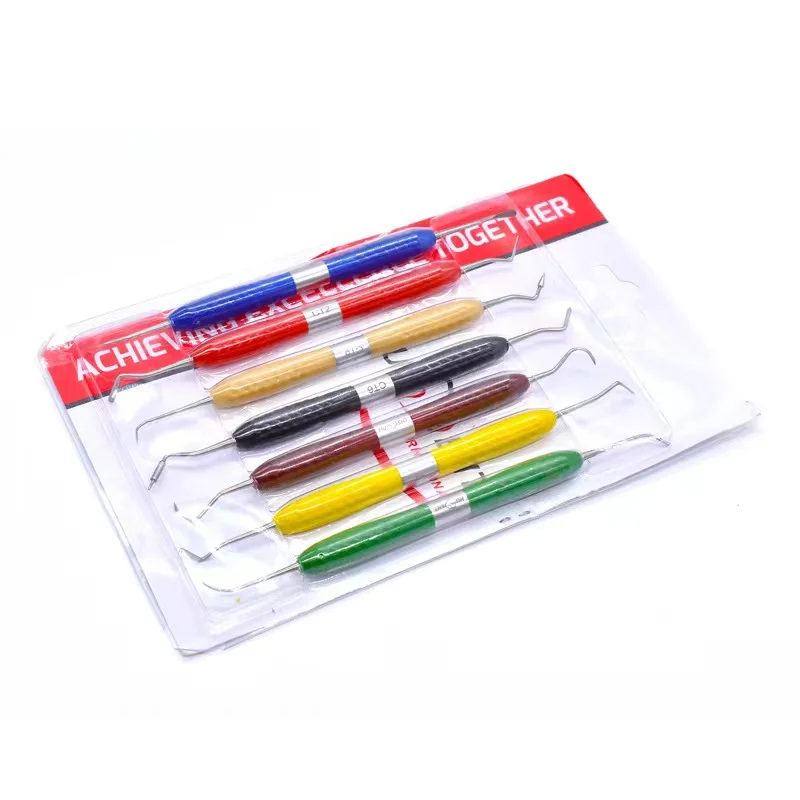 Dental Resin Filler Aesthetic Restoration Kits Fit For Resin Knife Plastic Dresser With Silicone Handle Dentistry Materials Sets