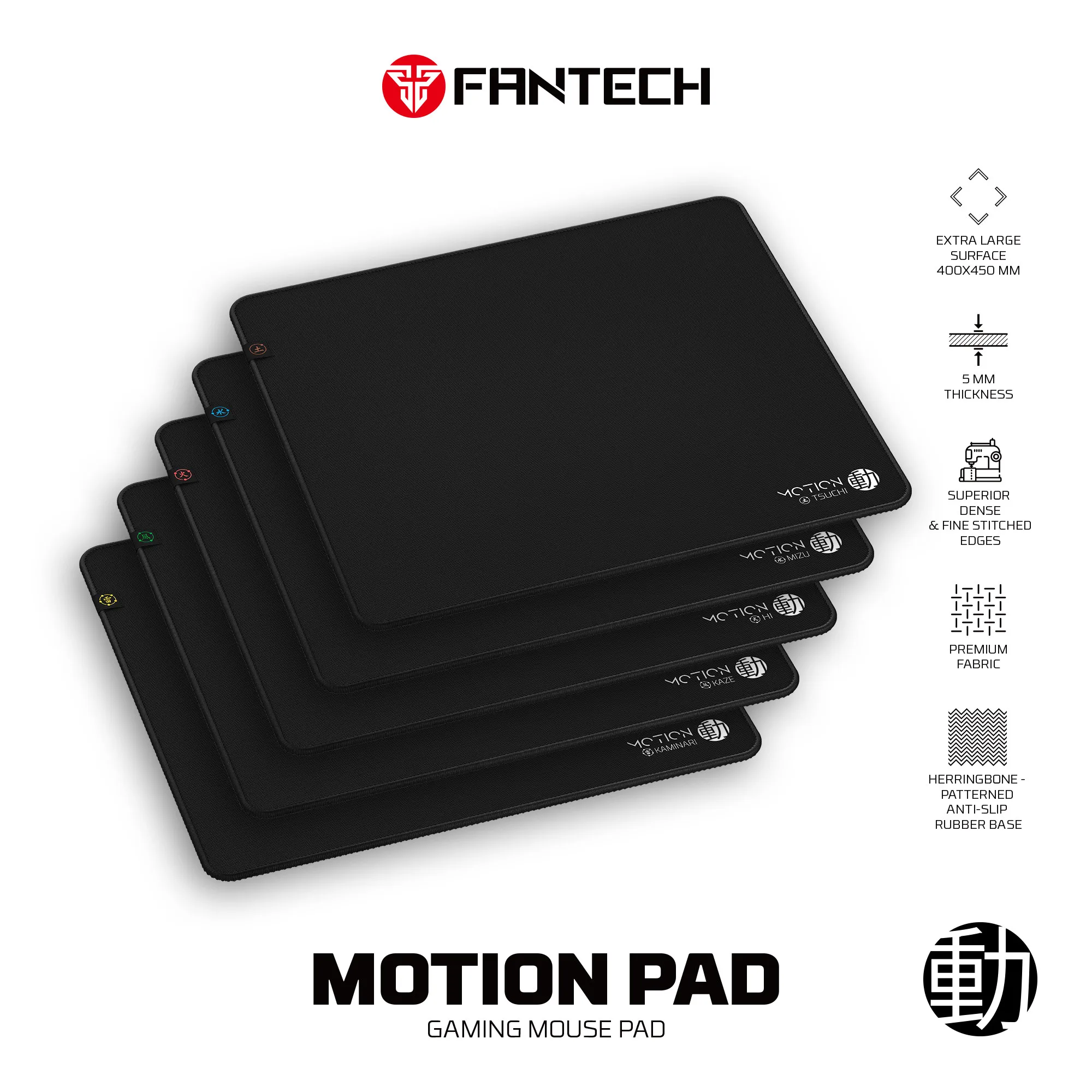 FANTECH MMT Series Professional FPS Gaming Mouse Pad Multiple Surface Textures Smooth Control Desk Mat for CS2 Valorant Gamers