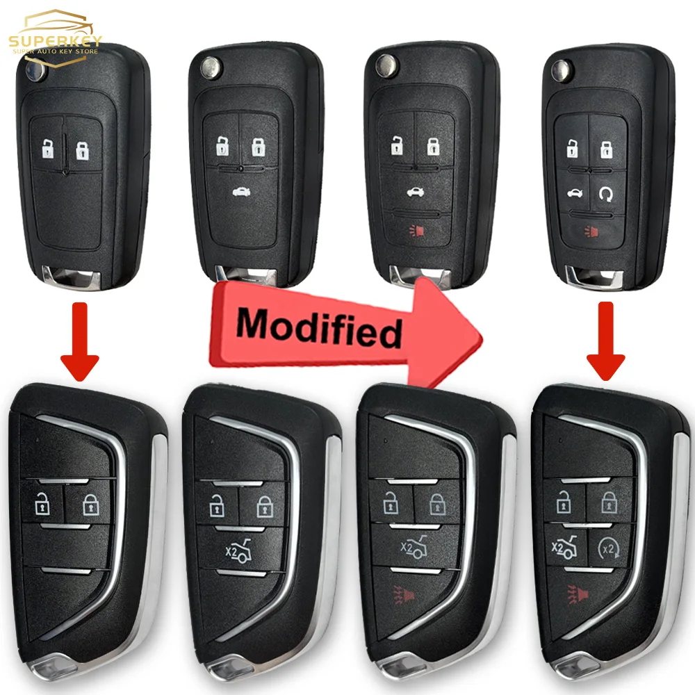 

Modified For Chevrolet Cruze Lova Epica Camaro Aveo Insignia Astra J Mokka Buick Zafira Remote Car Key Shell For Opel Vauxhall