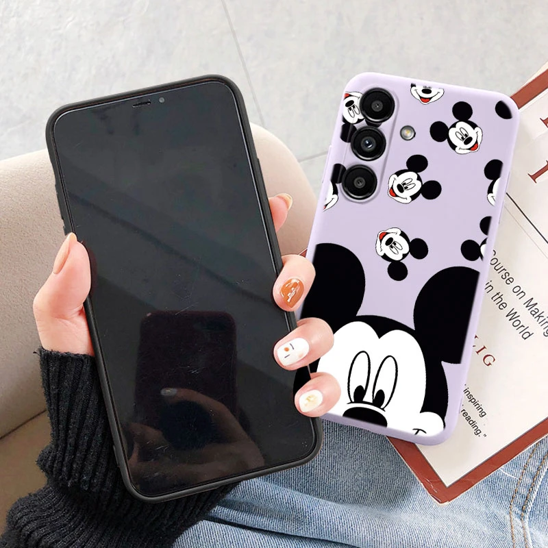 For Samsung Galaxy S21 FE Plus Ultra S22 Plus Ultra S23 Plus Ultra FE S24 Plus Ultra FE 5G Cute Mickey Minnie Cartoon Phone Case