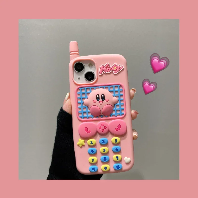 Pink Kirby Creative Cute Case for 14Pro/13Pro Max/12ProX/XS/XR/XSMAX Phone Case IPhone11/14plus