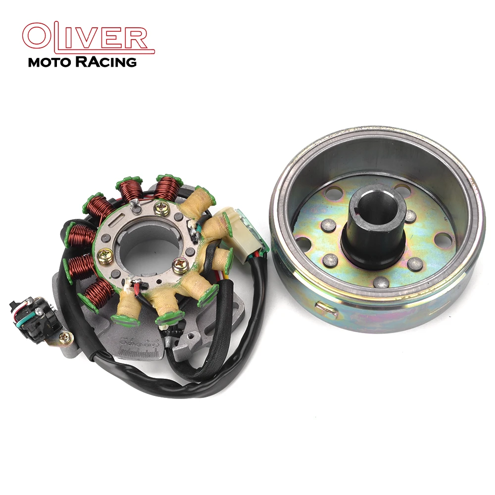 Motocykl stojan cewka wirnika Assy dla Yamaha Banshee 350 YFZ350 1987-2006 GENERATOR ATV MAGNETO 2GU-85510-50 3GG-85550-00