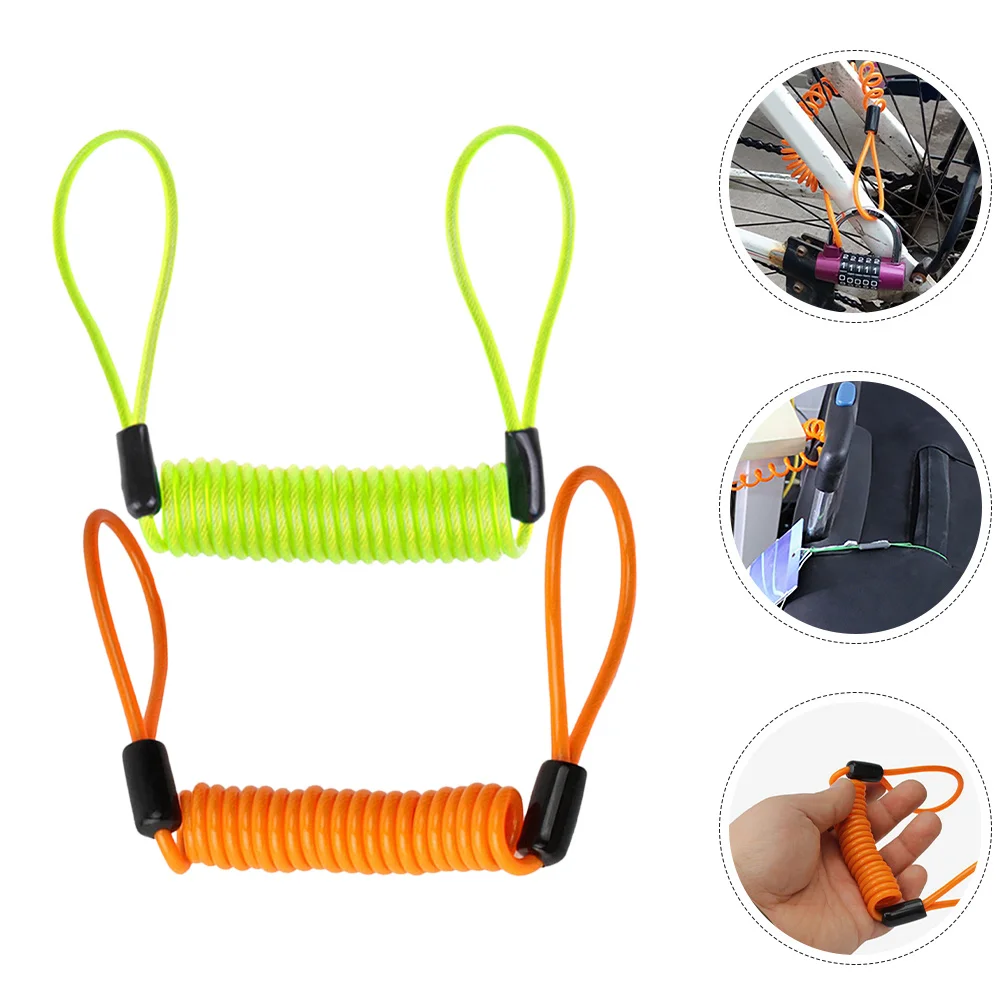 2Pcs User Friendly Installation Disc Brake Lock Cable Motorcycle Wheel Lock Heavy Duty Bike Accessories Bike Accessories