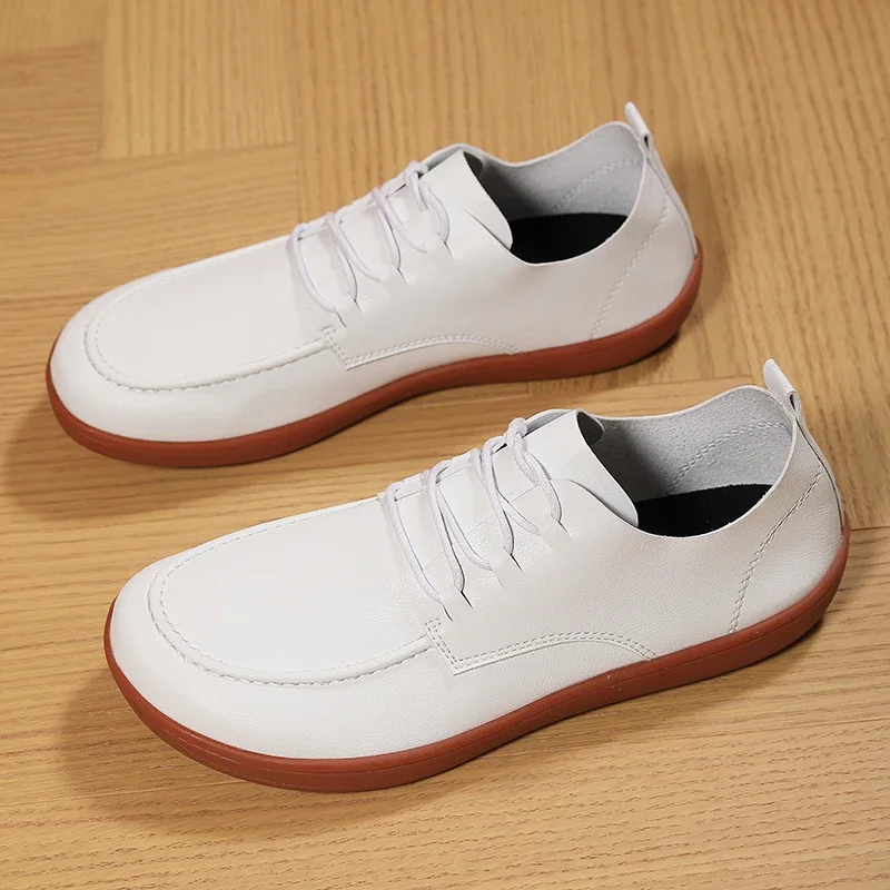 Fashion Men Wider Shoes Breathable Mesh Men Barefoot Wide-toed Shoes New Flats Soft Zero Drop Sole Wider Toe Sneakes Large Size