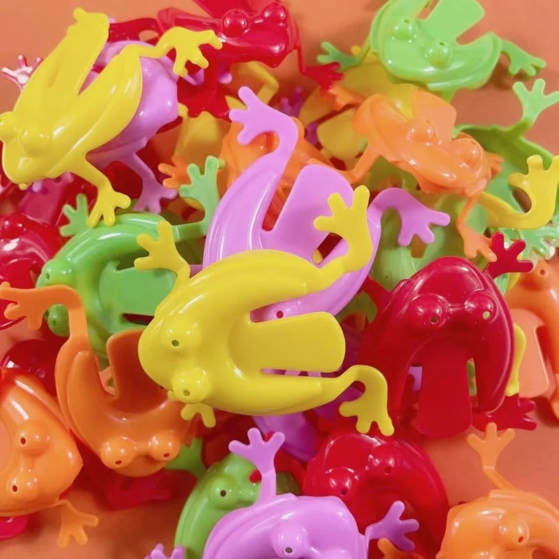 10/20 pçs saltando sapo brinquedo cor sólida plástico saltando sapo pai-filho família jogo crianças festa de aniversário presente alívio do estresse brinquedos