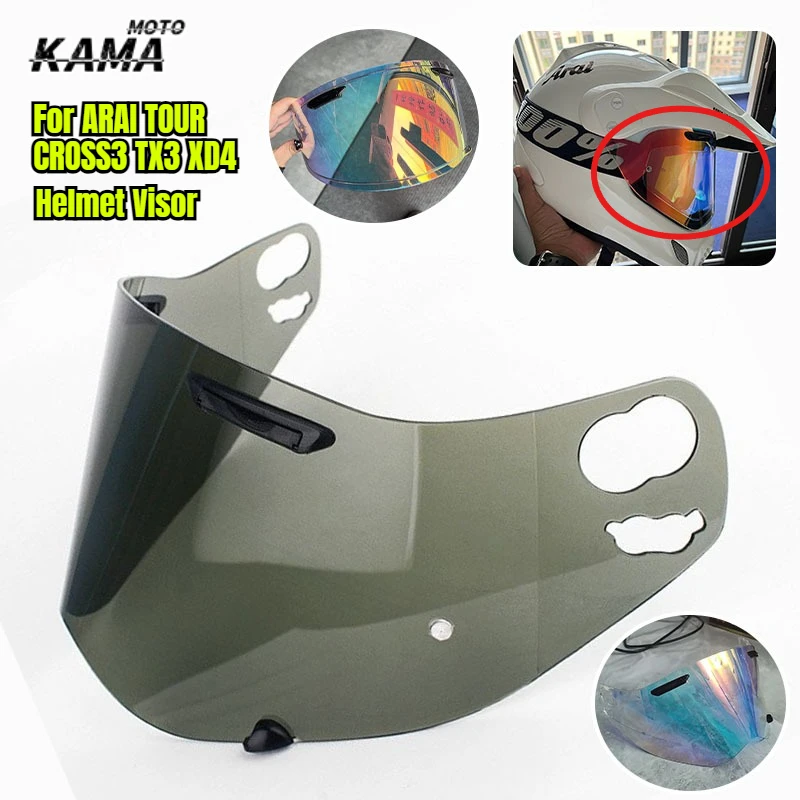 

Helmet Visor for ARAI TOUR CROSS3 TX3 XD4 Motorcycle Rally Off-road Helmet Visor Goggles Plating Silver Golden Replacement Lens