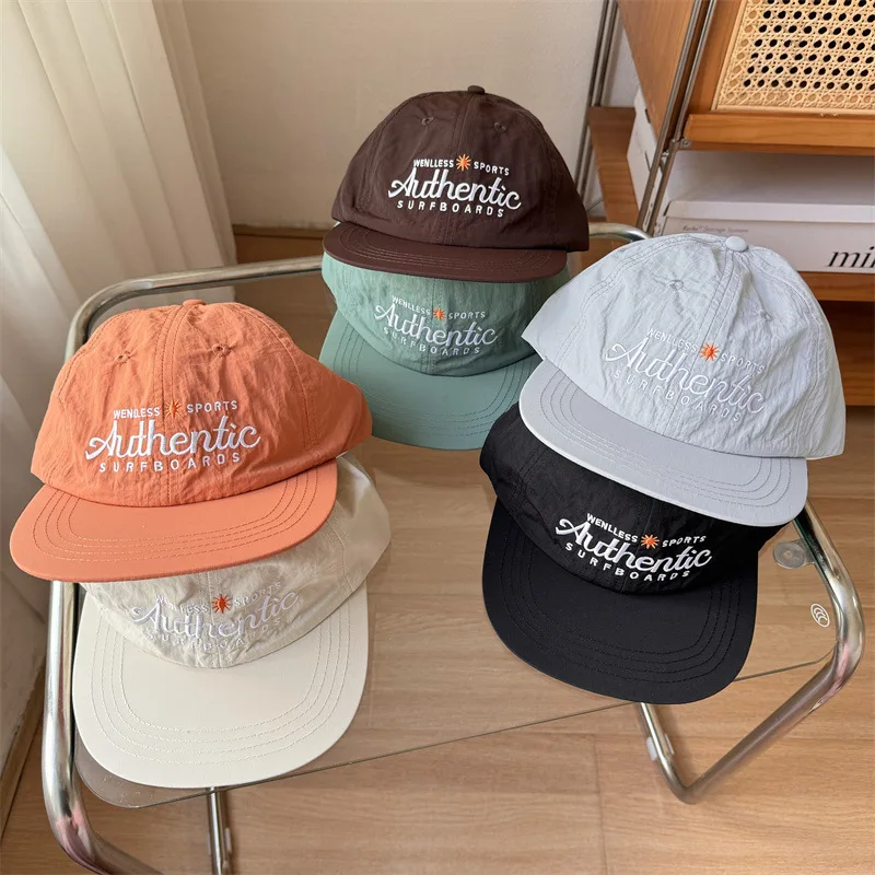 

Korean summer breathable embroidered quick-drying hat for men and womenoutdoor sunshade flat-brimmed hip-hop baseball cap Gorras