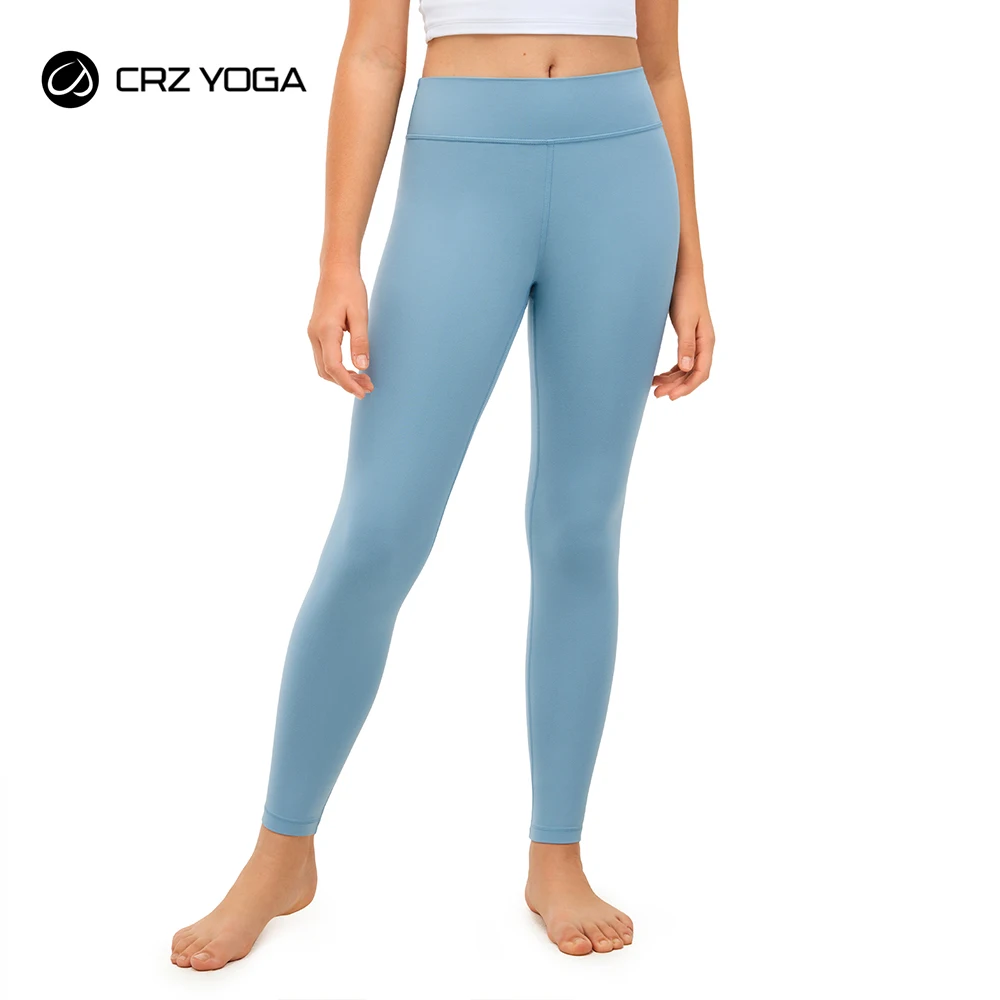 CRZ YOGA Girls Butterluxe Full Length Athletic Leggings - Kids High Waist Lounge Pants Girls Active Dance Running Yoga Tights