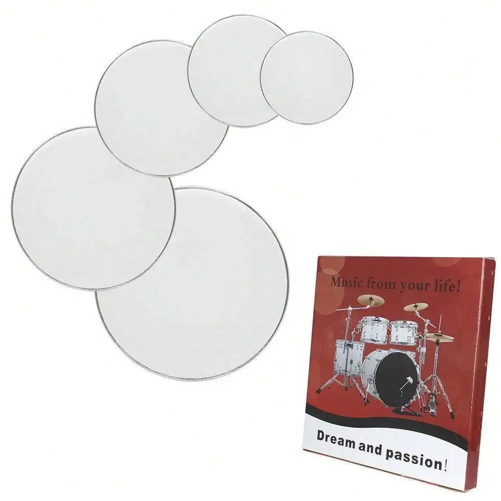 

New Professional 12" 13" 14" 16" 22" Drum Heads Drum Skins Set White