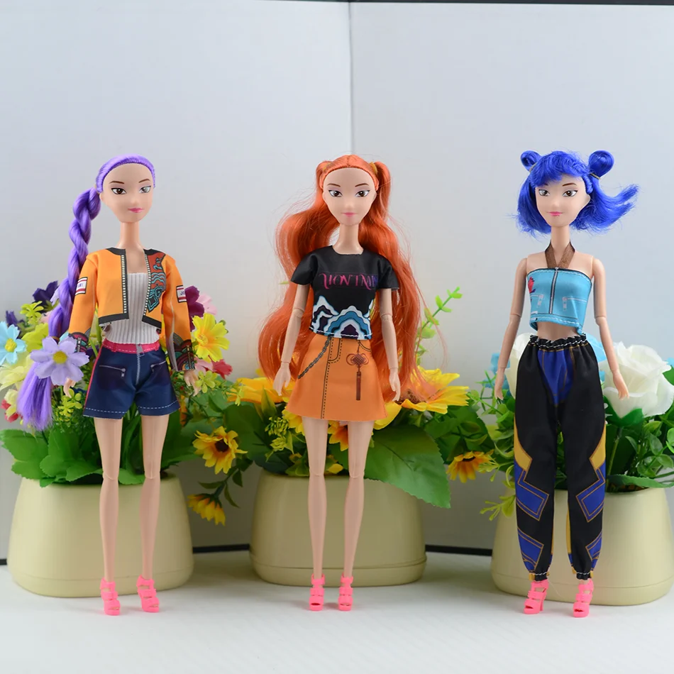 11.8인치 케이팝 데몬 헌터즈 비닐 피규어 신상품 K-POP 데몬 슬레이어 미니어처 인형 루미밀라 조이 데스크탑 장식품 선물